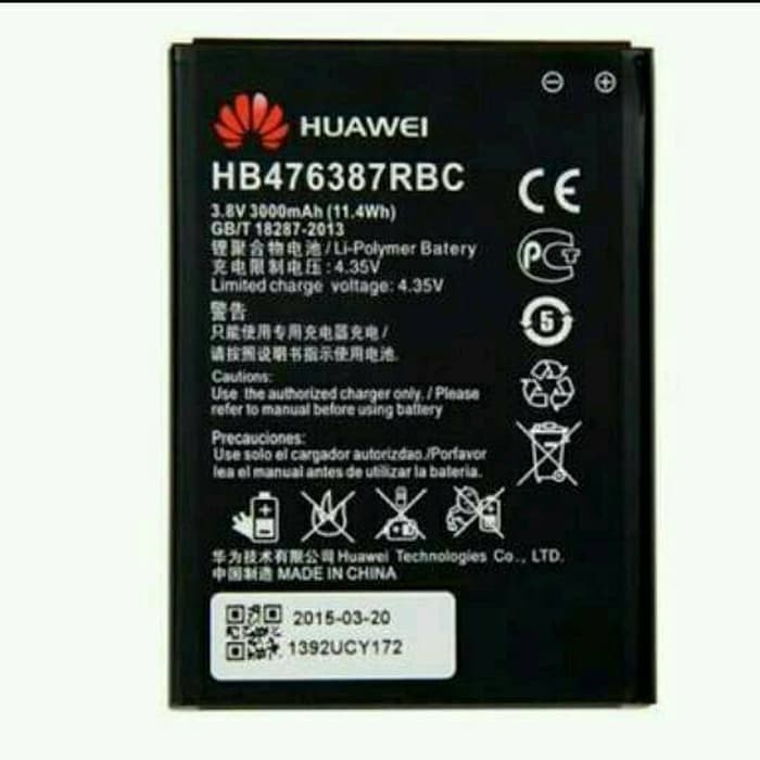 Battery Batre Baterai HW HB476387RBC Honor 3x Ascend G750 B199 glory 4