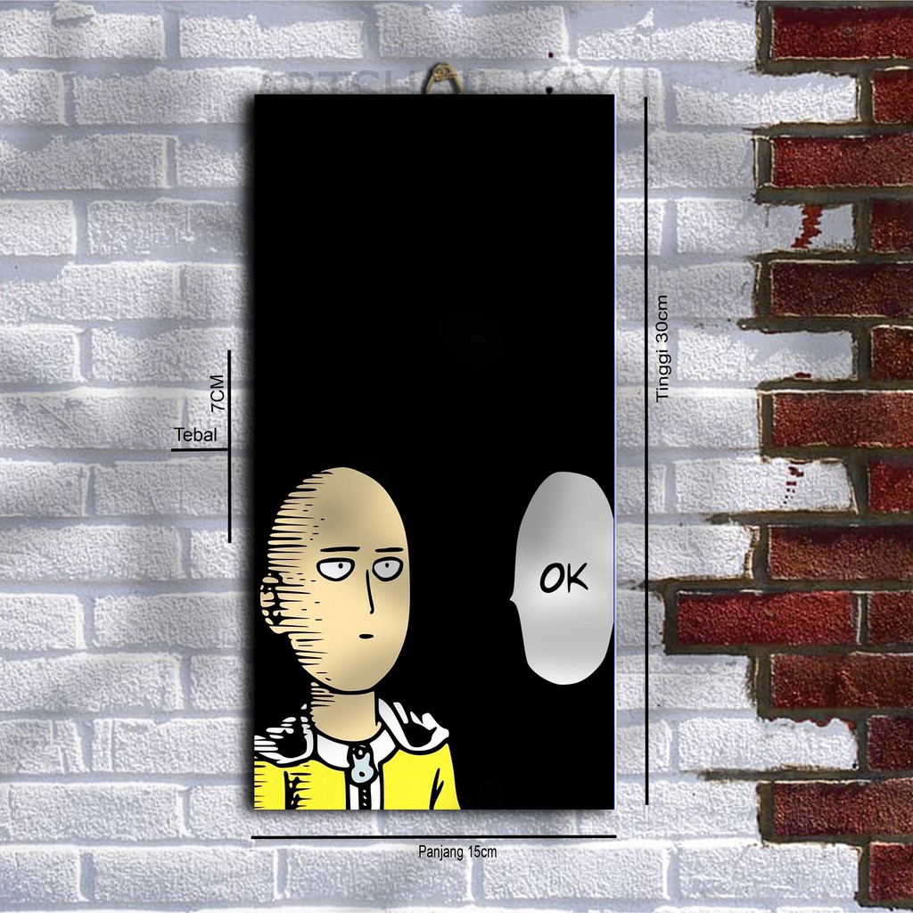 HIASAN DINDING Anime One punch man/hiasan dinding ruangan/rumah/kamar/dekorasi kantor/walldecor