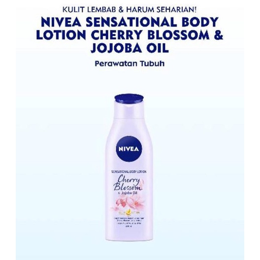 NIVEA SENSATIONAL HAND BODY LOTION CHERRY BLOSSOM &amp; JOJOBA OIL