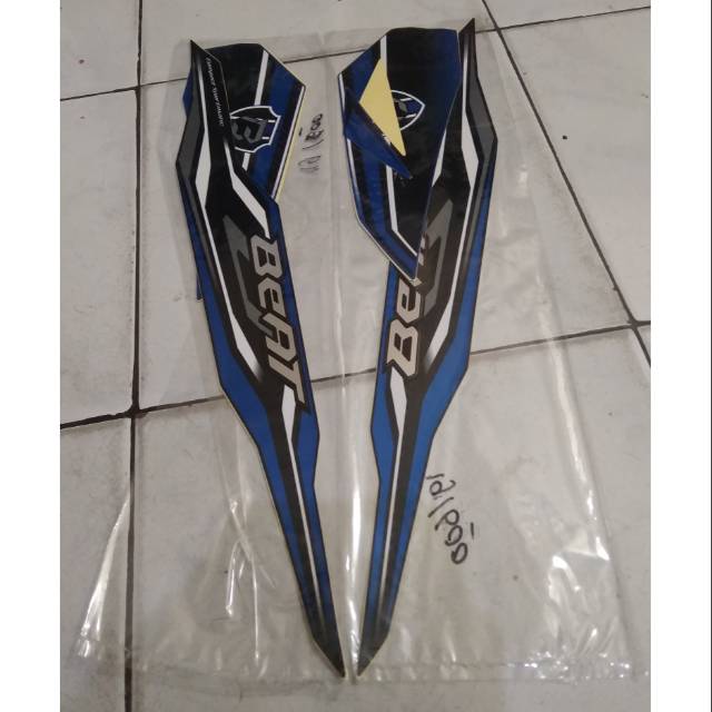 Striping Standar Ori Honda Beat FI New ISS Tahun 2019 Warna BiruHitam