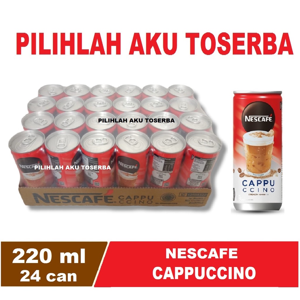 Kopi Nescafe Kaleng CAPPUCCINO Can 220 ml - ( HARGA 1 DUS ISI 24 KALENG )