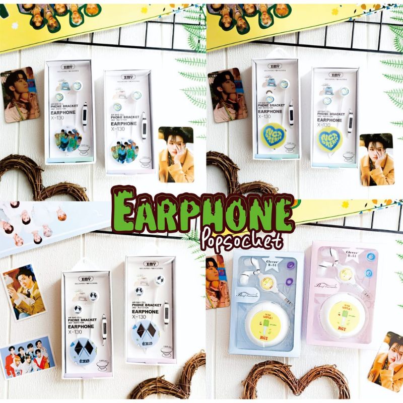 Earphone Roll BTS Popsocket Plus Case Pop Socket Headset