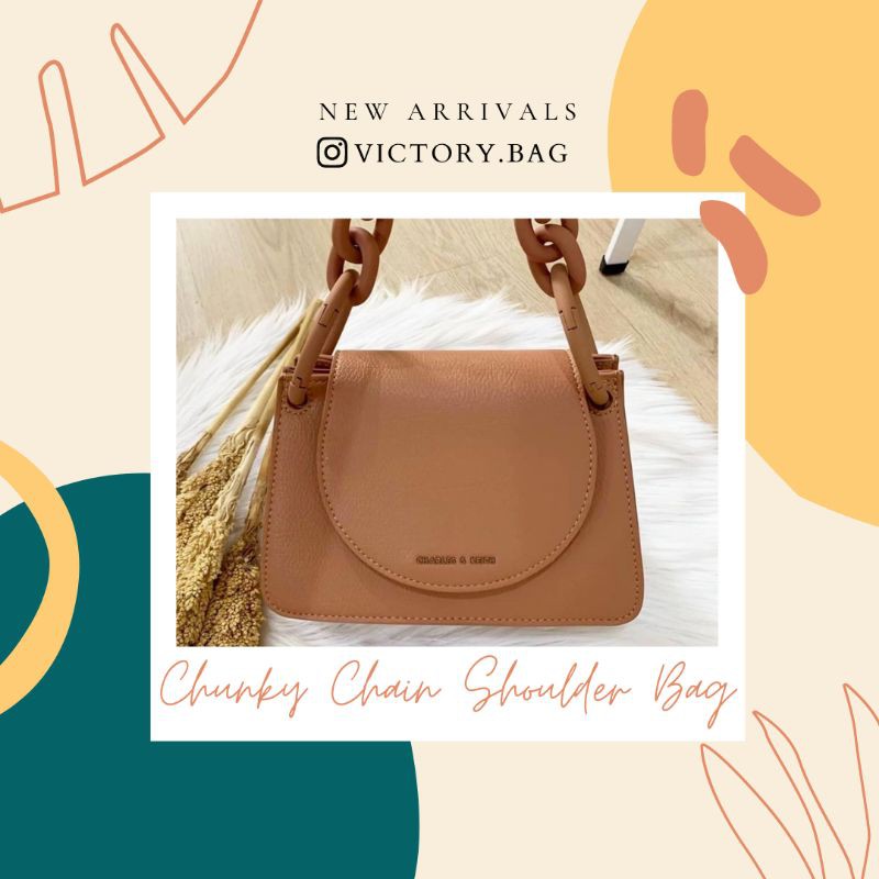 Tas Wanita Charles And Keith CK Chain Mini Bag and Shoulder Bag