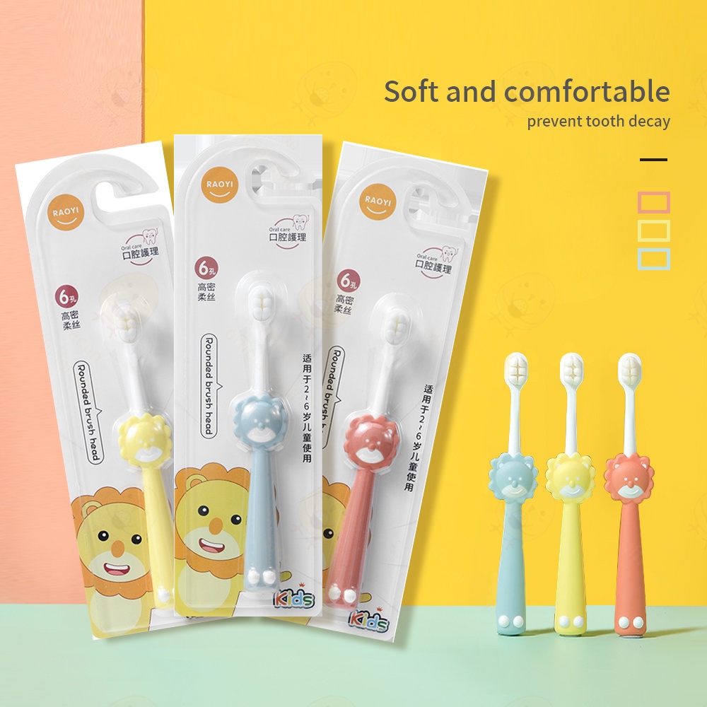 Lacoo Sikat gigi bayi anak motif singa Baby toothbrush