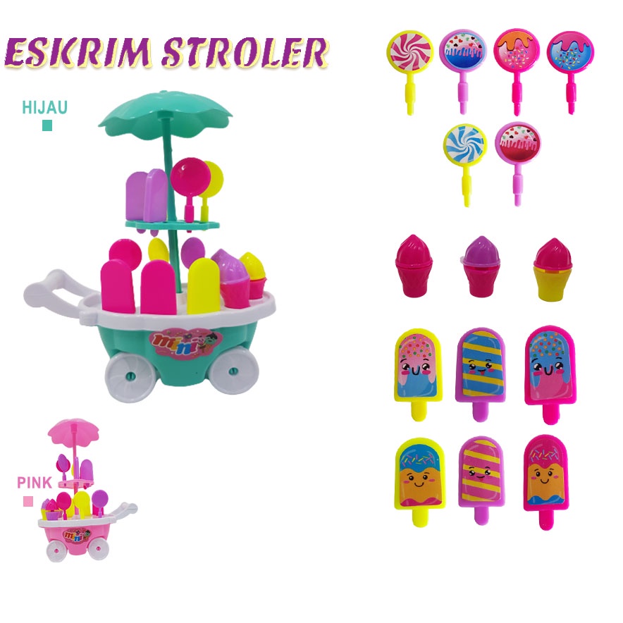 Mainan Ice Cream Stroler/ Mainan Gerobak Eskrim 526