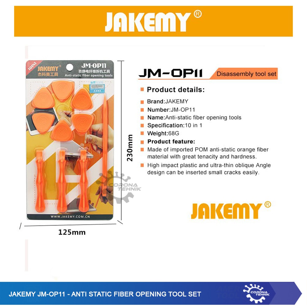 Jakemy JM-OP11 - Anti Static Fiber Opening Tool Set