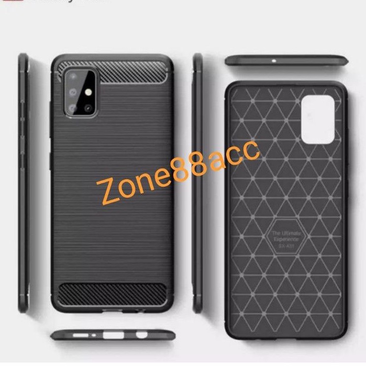 Silicon Case SAMSUNG A71 Softcase iPAKY Carbon Casing Cover TPU