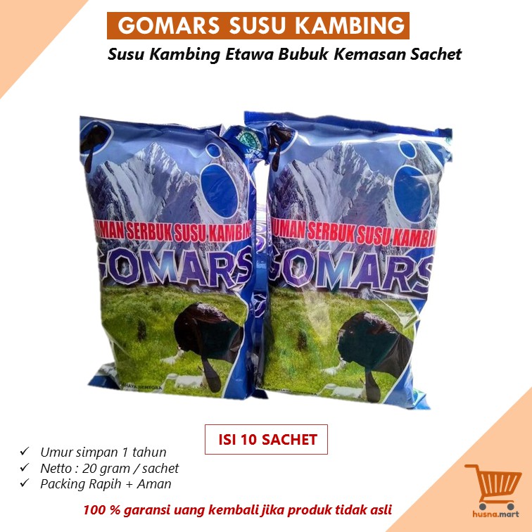 Gomars Susu Kambing Etawa Bubuk Original Kemasan isi 10 Sachet