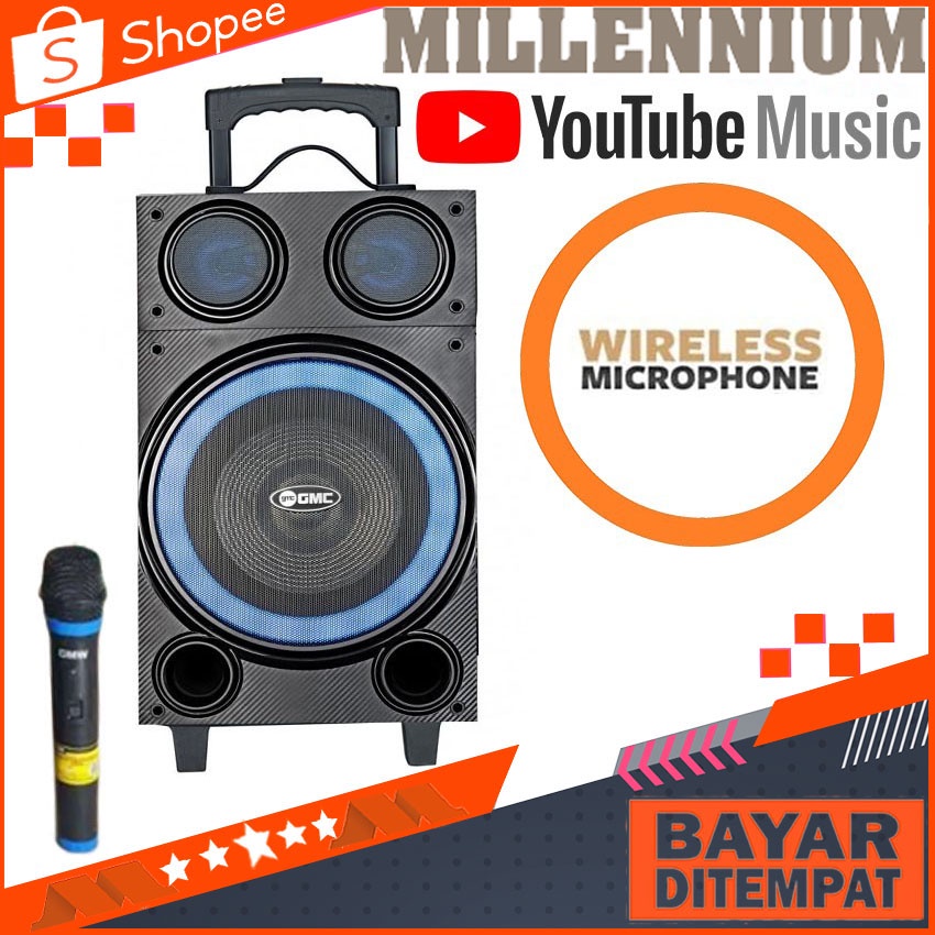 GMC 897L GMC 897 L Speaker Meeting Portable Bluetooth Super Bass 175W