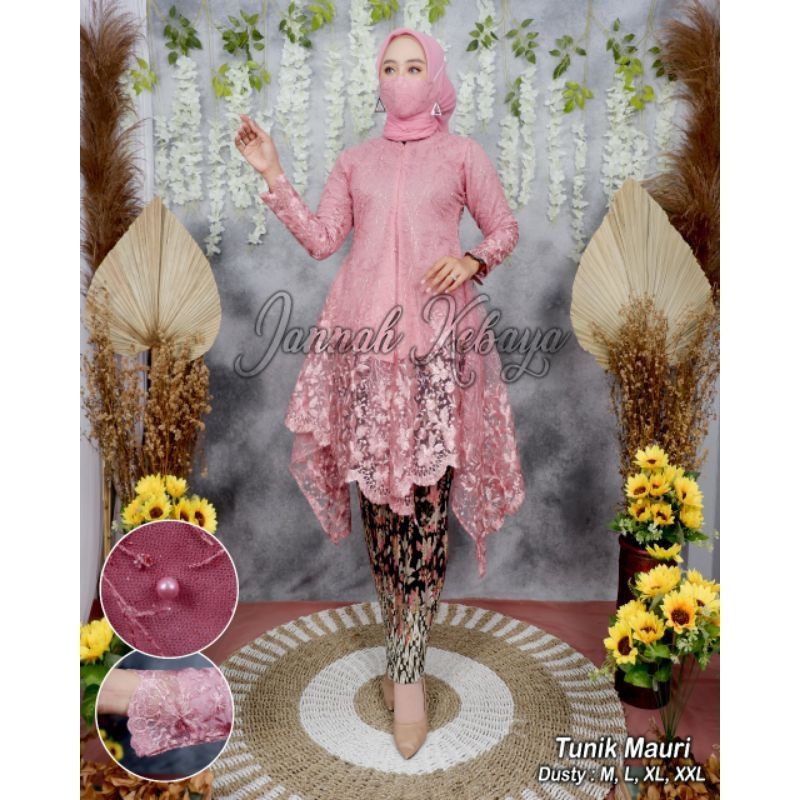 (COD) - SETELAN KEBAYA MODERN - SET TUNIK TILLE BUSUI MODERN - BAJU KEBAYA MODERN - KEBAYA WISUDA - ATASAN KEBAYA BRUKAT - BAJU KEBAYA BRUKAT - KEBAYA BROKAT - KEBAYA TILLE - KEBAYA WISUDA - TUNIK TILLE BUSUI- KEBAYA TUNIK JUBRAY-KEBAYA MODERN BY KIRANAOL-Dustypink