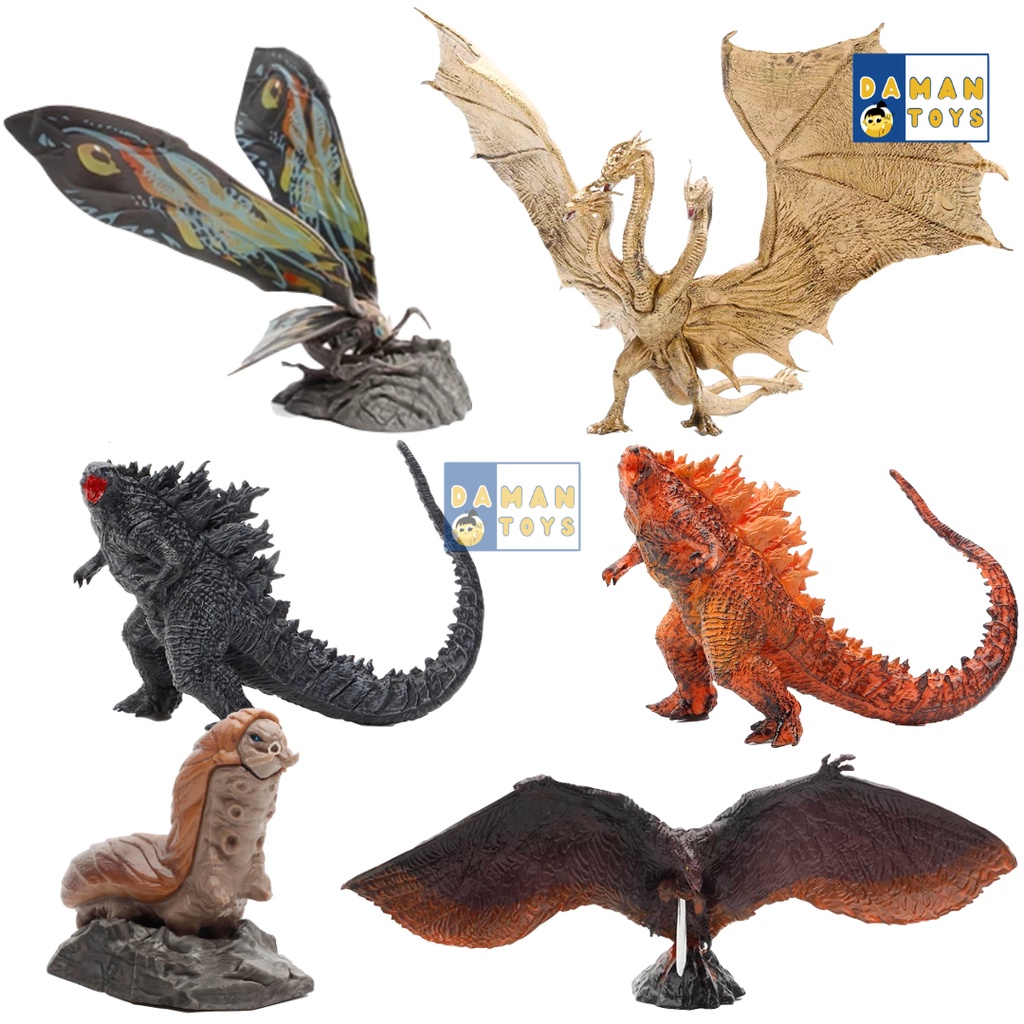 Action Figure Godzilla set 8, Godzilla Figure, Pajangan dasboard mobil, koleksi miniatur Topper Cake