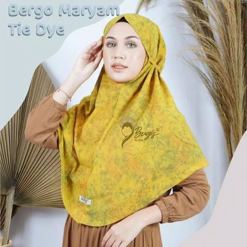 [L katalog 2] Bergo Maryam Motif Tie Dye by Bugis Hijab Jilbab Cantik
