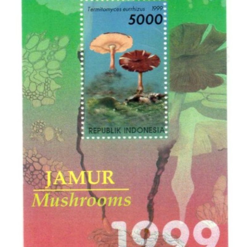 Souvenir Sheet Perangko Indonesia Serie Jamur Thn 1999