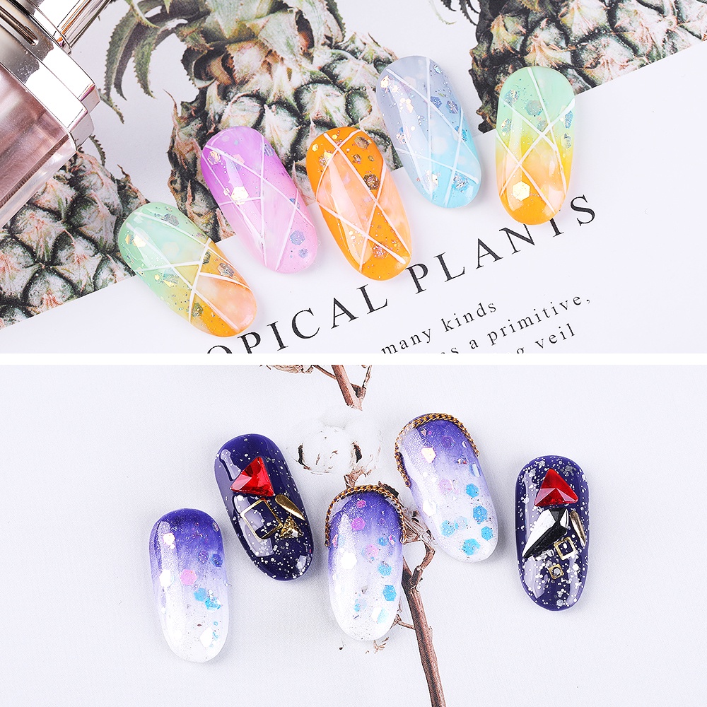 Pretty Payet Glitter Portable Warna-Warni Untuk Nail Art / Manicure