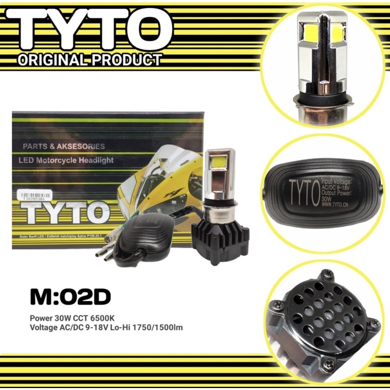 Lampu Hid Led TYTO 3 Sisi Led Original Tyto Mantap Berkualitas Universal Semua Motor