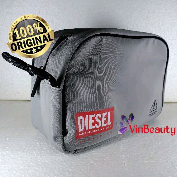 ORIGINAL POUCH DIE SEL GRAY / DOMPET KOSMETIK DIE SEL ABU-ABU PARASUT