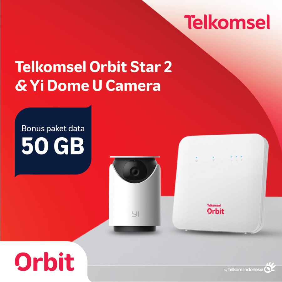 Telkomsel Orbit Star 2 + Yi Dome U 3MP 1296p IP Camera 4G WIFI HOME ROUTER HUAWEI