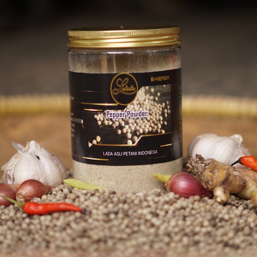 

Lalada b herba LADA PUTIH bubuk 300g ATAU MERICA PUTIH WHITE PEPPER BERKUALITAS DARI PETANI LADA