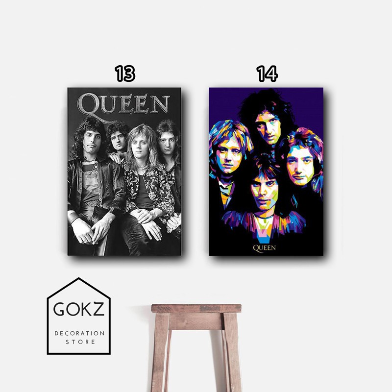 POSTER KAYU BAND QUEEN - MUSIC PICTBOX WALLDECOR PAJANGAN HIASAN DEKORASI DINDING STUDIO KAMAR 3