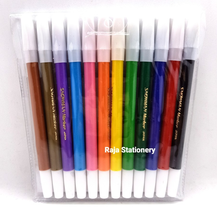 

SNOWMAN 12 COLORING MARKERS / SPIDOL WARNA WARNI MURAH BERKUALITAS PW-12A