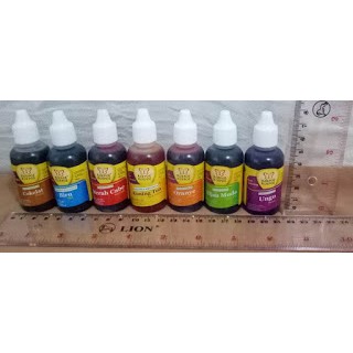 Pewarna Perwarna Makanan Abang Kue Biru Coklat Cokelat Merah Cabe Kuning Tua Hijau Muda Ungu READY S