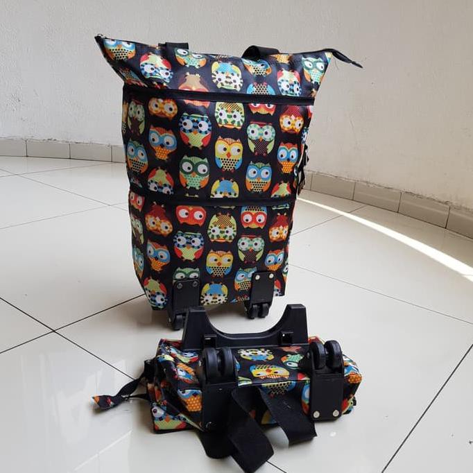 Barang Terbaru Tas roda, tas travel, foldable, tas belanja, tas pasar, tote paris MURAH