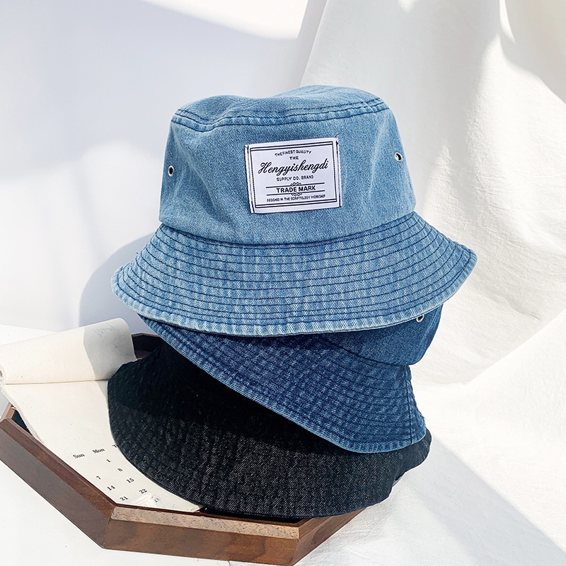 Topi Bucket Denim Hat Jeans Premium HT01