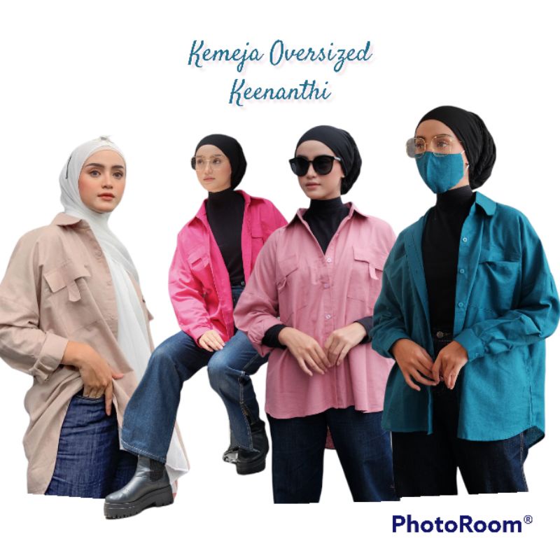 Kemeja Oversized by Keenanthi / Oversized Kemeja / Kemeja Saku / Kemeja Linen / Kemeja Fuschia / Kemeja Khaki / Kemeja Turkish / Kemeja Pink