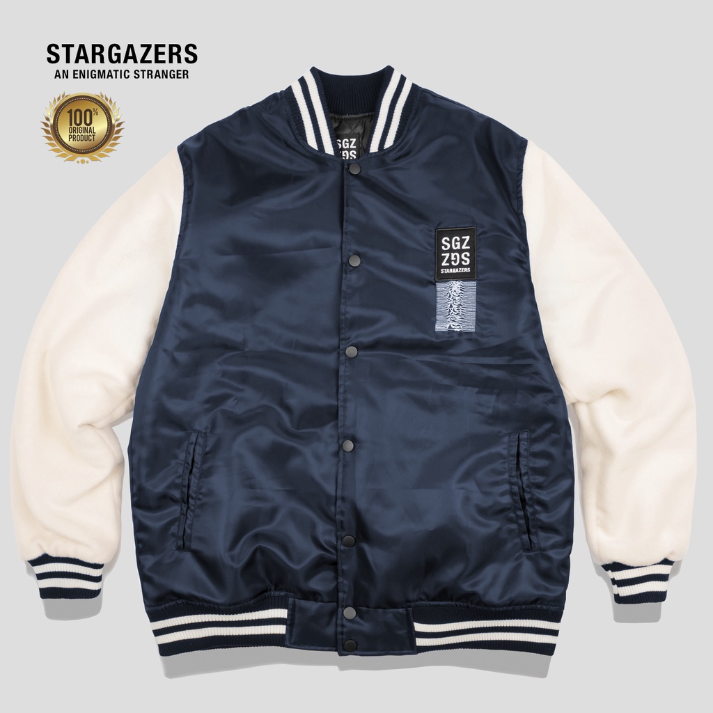 Stargazers Ocean Varsity Jacket Navy