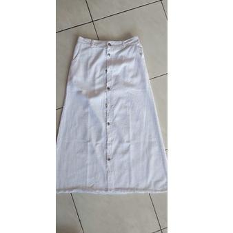 [AD.25Au22ᴺ] ROK JEANS PUTIH PANJANG WANITA//ROK JEANS RAWIS//ROK JEANS WARNA//ROK JEANS PUTIH HITAM