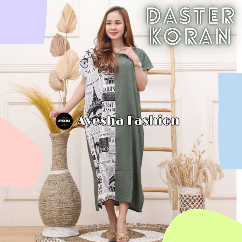 Daster Kekinian KORAN Jumbo Arab Busui Model Terbaru Lowo Kelelawar Kalong Oblong Daster Katun Rayon