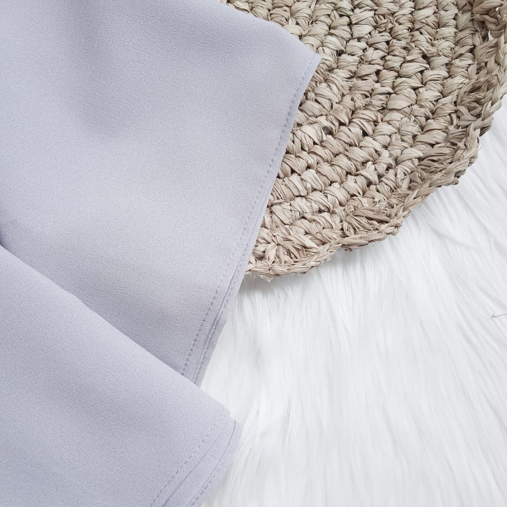 TERMURAH ! 180cmx75cm Pashmina diamond italiano  panjang termurah pashmina basic non instan-Pashmina Silver