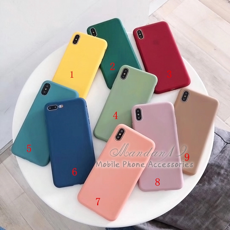 Casing Soft Case Karet Matte Warna Permen untuk Xiaomi