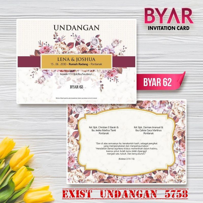 

Blangko Undangan Pernikahan || BYAR 61-64