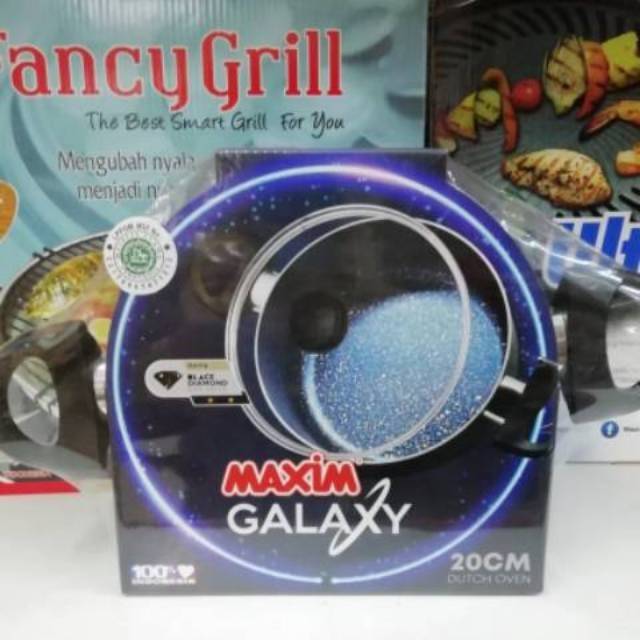 Maxim Galaxy Dutch Oven / Kukusan 20cm GAL20DO With Cover + Tutup Kaca