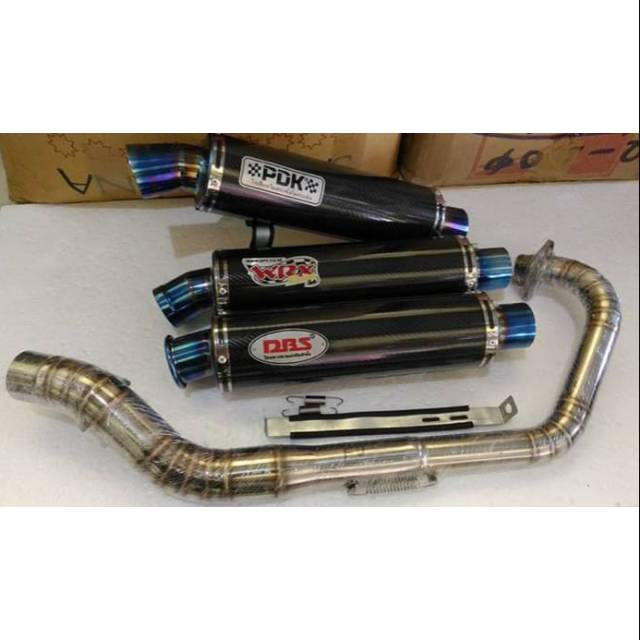 knalpot DBS bulat KARBON corong blue for FU.VIXION.TIGER.LEHER FULL LAS CACING