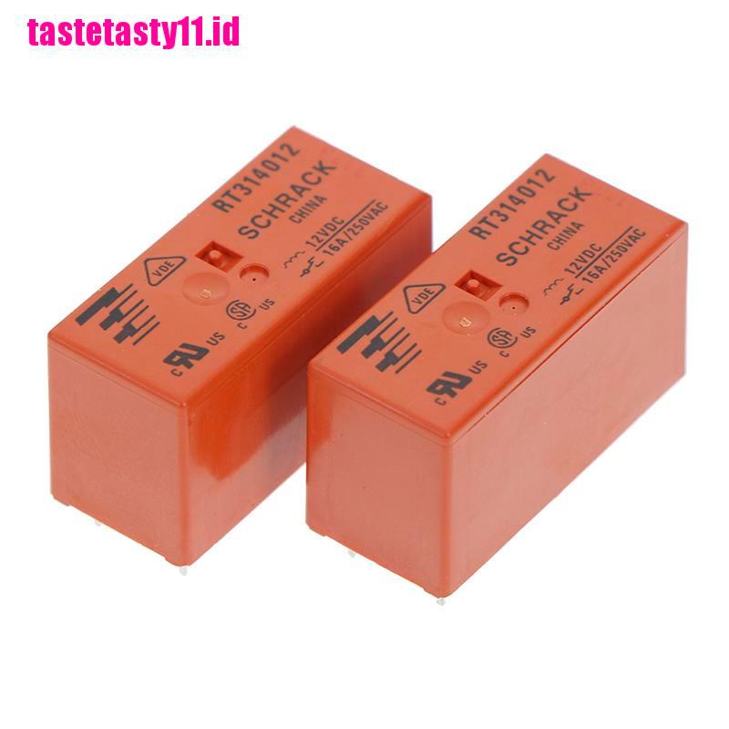 【TTID】2Pcs original RT314012 8pins 12V RT314012 16A 250VAC schrack relay new