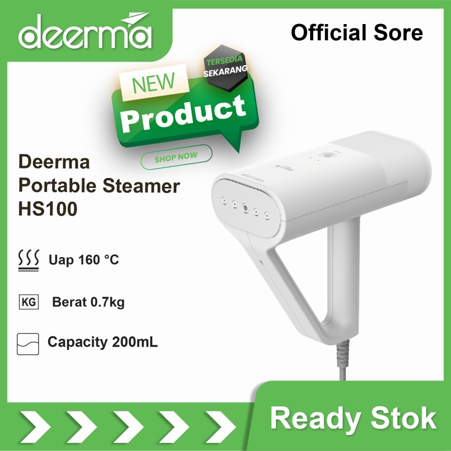 Deerma HS100 Handheld Garment Steamer Portable Steam Iron Setrika Uap