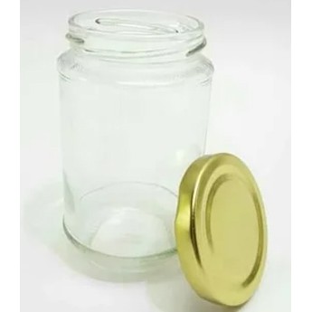 Toples Kaca Tutup Gold / Jar Selai / Jar Sambal