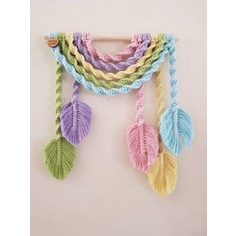 HIASAN DINDING DAUN PELANGI MACRAME WALL HANGING