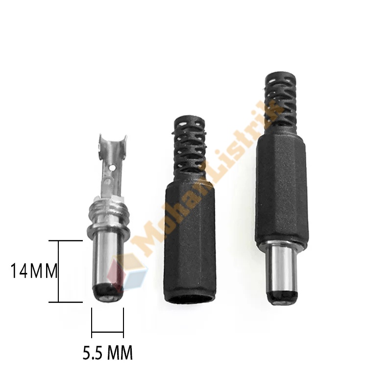 Jack Power DC Cowo Male LB 5.5 mm Konektor DC Lubang Besar