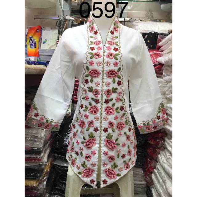 Alexuez kebaya bordir pink 0623/kebaya alexuez premium