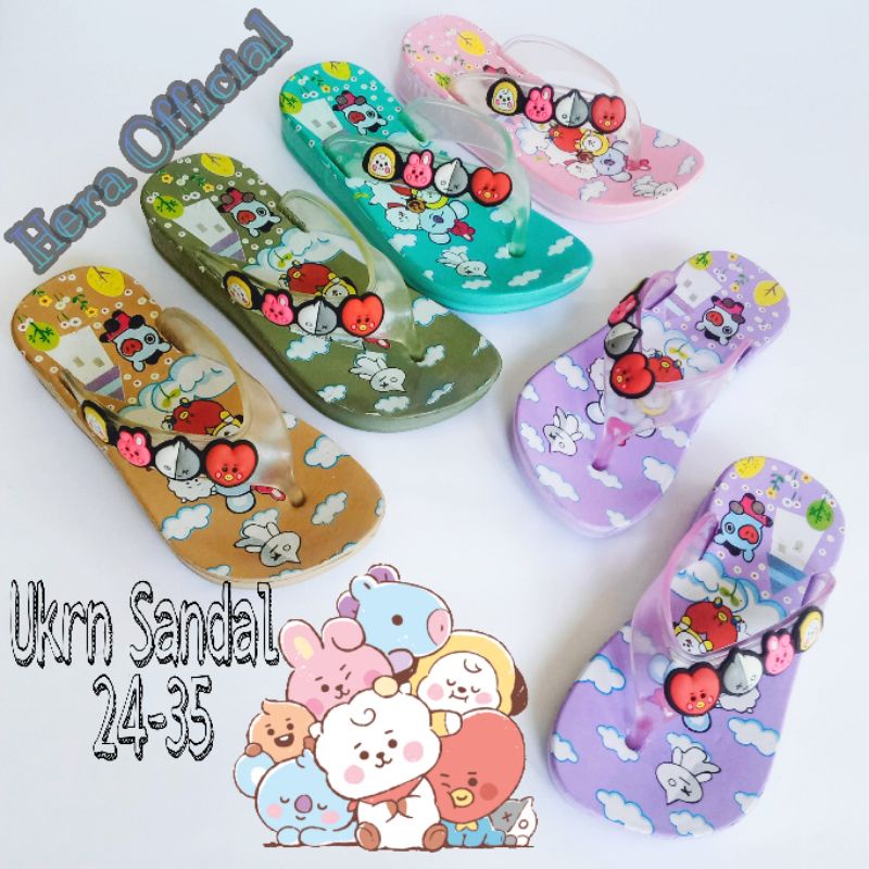 Sandal Jepit Anak Perempuan Model BTS Dulux 393D Ukuran 24-29
