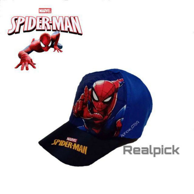 REALPICT Topi TerMuraH anak printing c.amrica/spiderman buat anak umur 2-10tahun