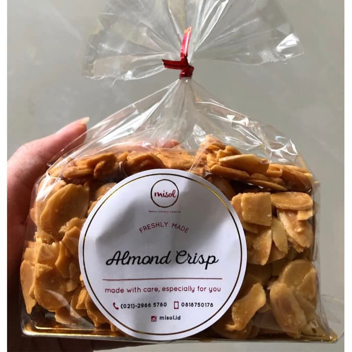 

Almond Crisp Kue Kering MISOL netto 100 Gr kemasan plastik