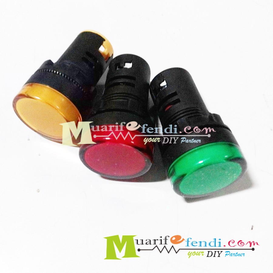 LAMPU PILOT LAMP AC PANEL METER BULAT VOLTMETER DIGITAL 60-450 volt GENSET