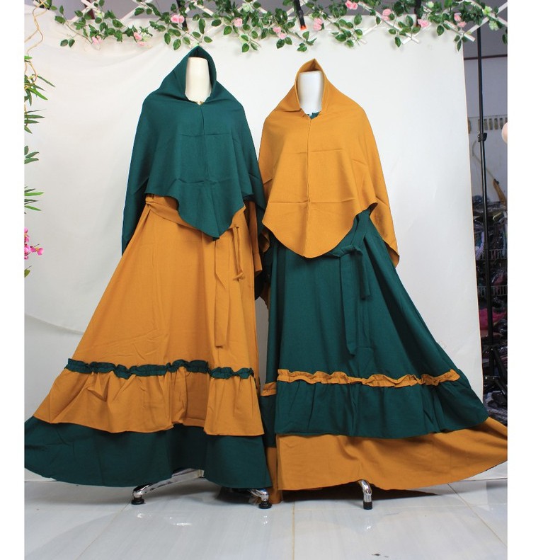 KIRANA GAMIS SET SYARI one set khimar dress muslim syari itycrepe premium