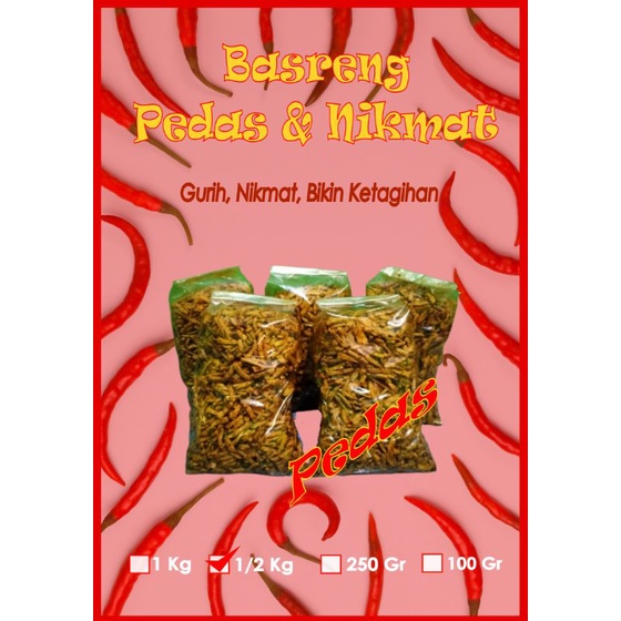 

Basreng pedas 1/2kg/Basreng pedas daun jeruk/Basreng kiloan/Baso goreng