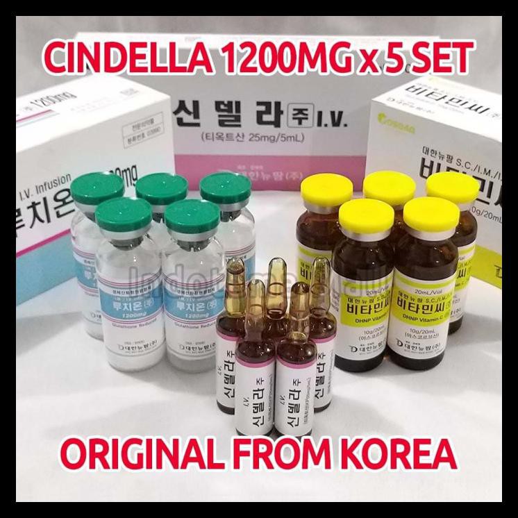 PROMO CINDELLA WHITENING INFUS 1200mg ORIGINAL KOREA 100% x BOTOL 5pcs