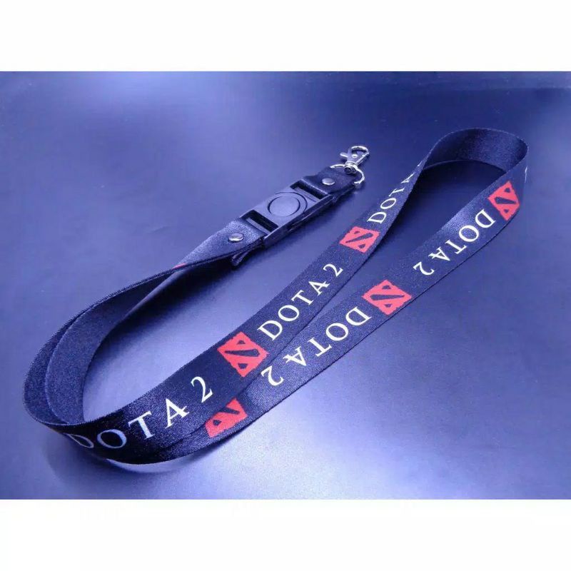 

Lanyard GAME DOTA 2 hitam tali lanyard DISTRO gantungan kunci name tag id card kartu nama / tali lanyard gantungan leher